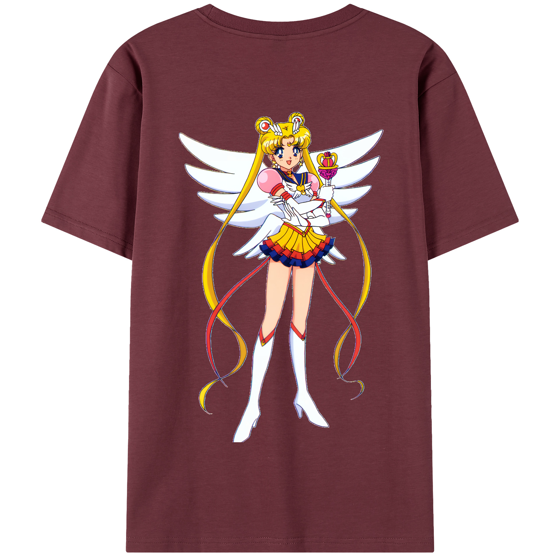 （画像用） 美少女戦士セーラームーン 月野 うさぎ つきの うさぎ Sailor Moon Tsukino Usagi 綿100％半袖Tシャツ（背面プリント）